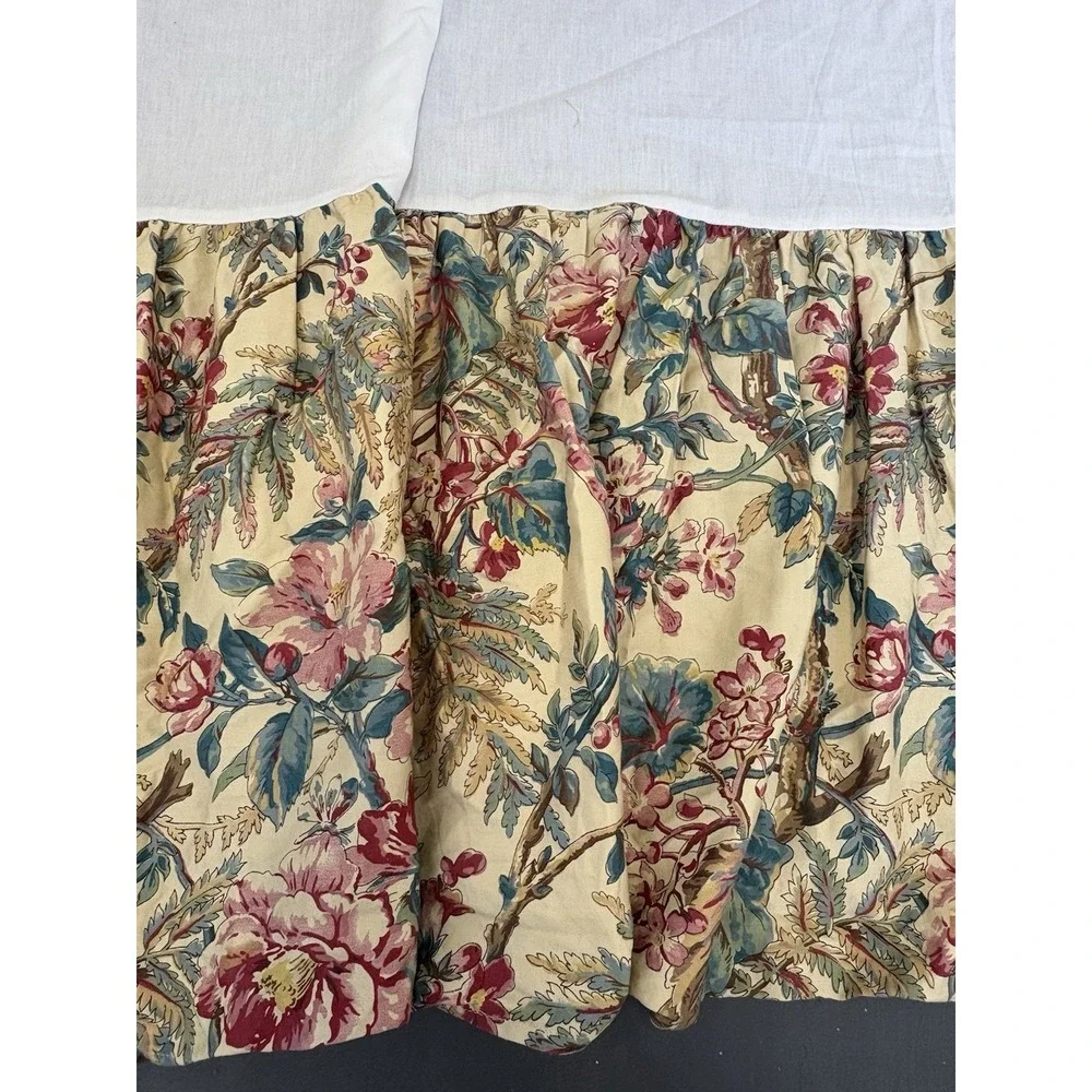 RALPH LAUREN TANGIER FLORAL QUEEN SPLIT CORNERS BEDSKIRT Very Nice*